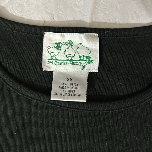 The Quacker Factory Christmas Themed long sleeve sh shirt Size 2X - Picture 3 of 7